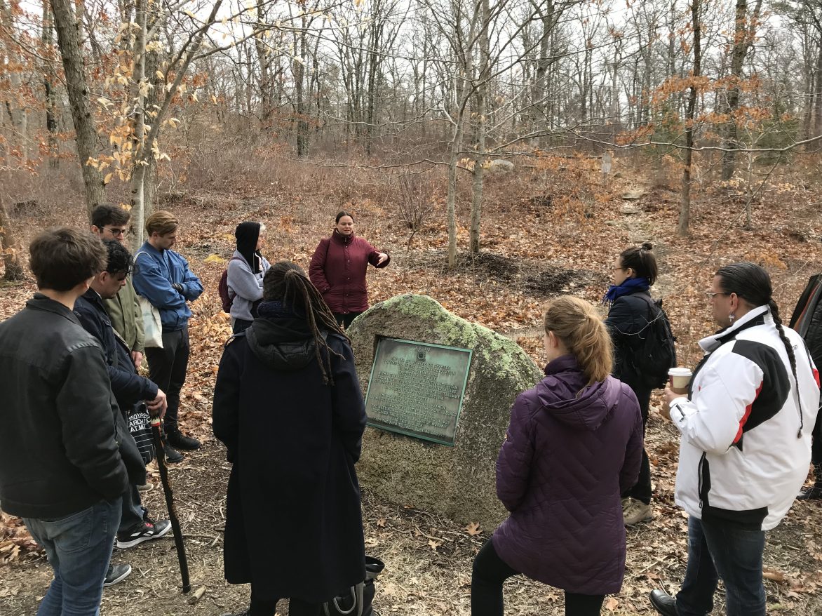 Erin Genia, Monuments in Perspective Workshop, April 2019. Part of the Experiments in Pedagogy Program for Architecture’s 150th. Photo: Matthew Ledwidge.