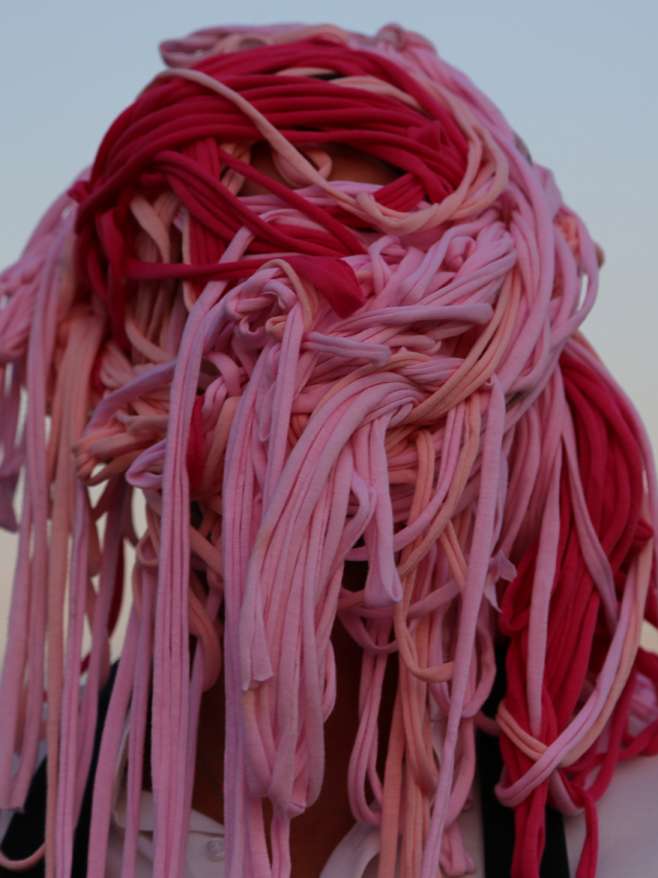 Lanfranco Aceti, Self-portrait of the Artist as a Young Revolutionary, 2021. The artist is performed by Francesco Sacco. Photograph from performance. Dimensions: 76 cm. x 100 cm. 