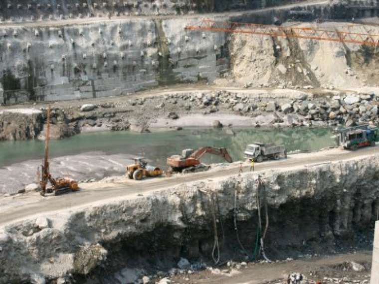 Dam Construction Site. Part of Weeping Sikkim, by Jesal Kapadia, 2011-12. Photo by Hari Adivarekar.