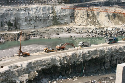 Dam Construction Site. Part of Weeping Sikkim, by Jesal Kapadia, 2011-12. Photo by Hari Adivarekar.