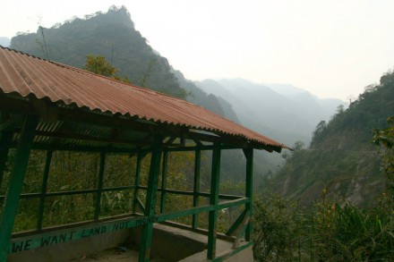 Jesal Kapadia, We Want Land, 2011-12.
Part of Weeping Sikkim. Photo by Hari Adivarekar. 