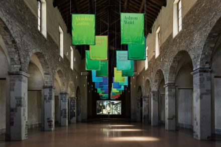 View of Renée Green’s exhibition “Tracing,” 2016, at Spazio Culturale Antonio Ratti, Como, Italy. Photo Agustino Osio.