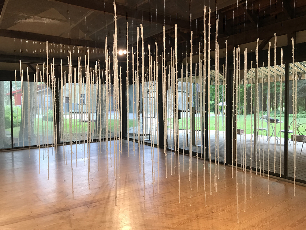 Beth Galston, Ice Forest. Installation view at Woodland Gallery, 2022.