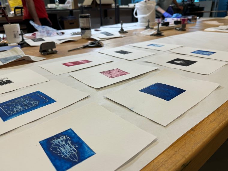 ACT and Material Science printmaking collaboration. Photo: Marissa Friedman. 